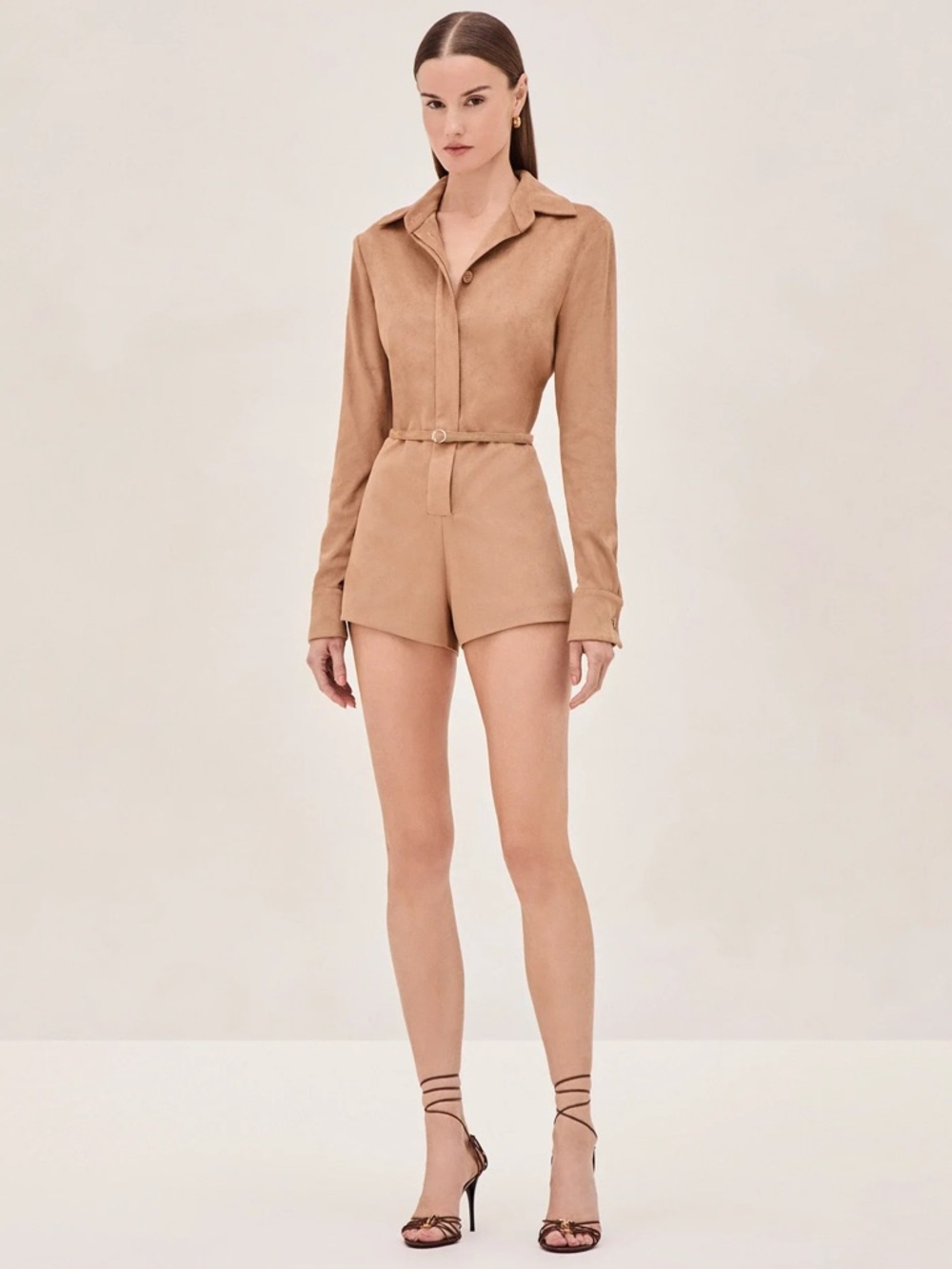 Alexis Archer Suede Romper